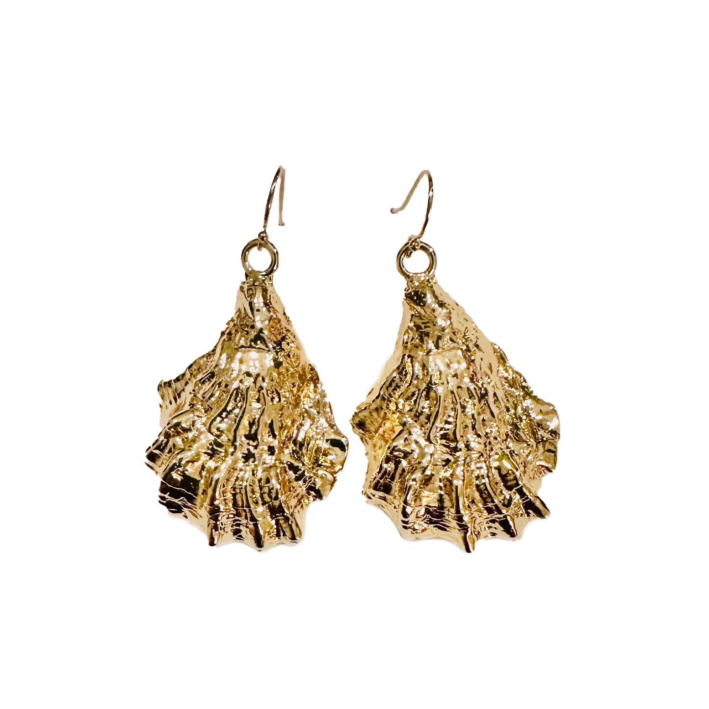 Golden Oyster Earrings