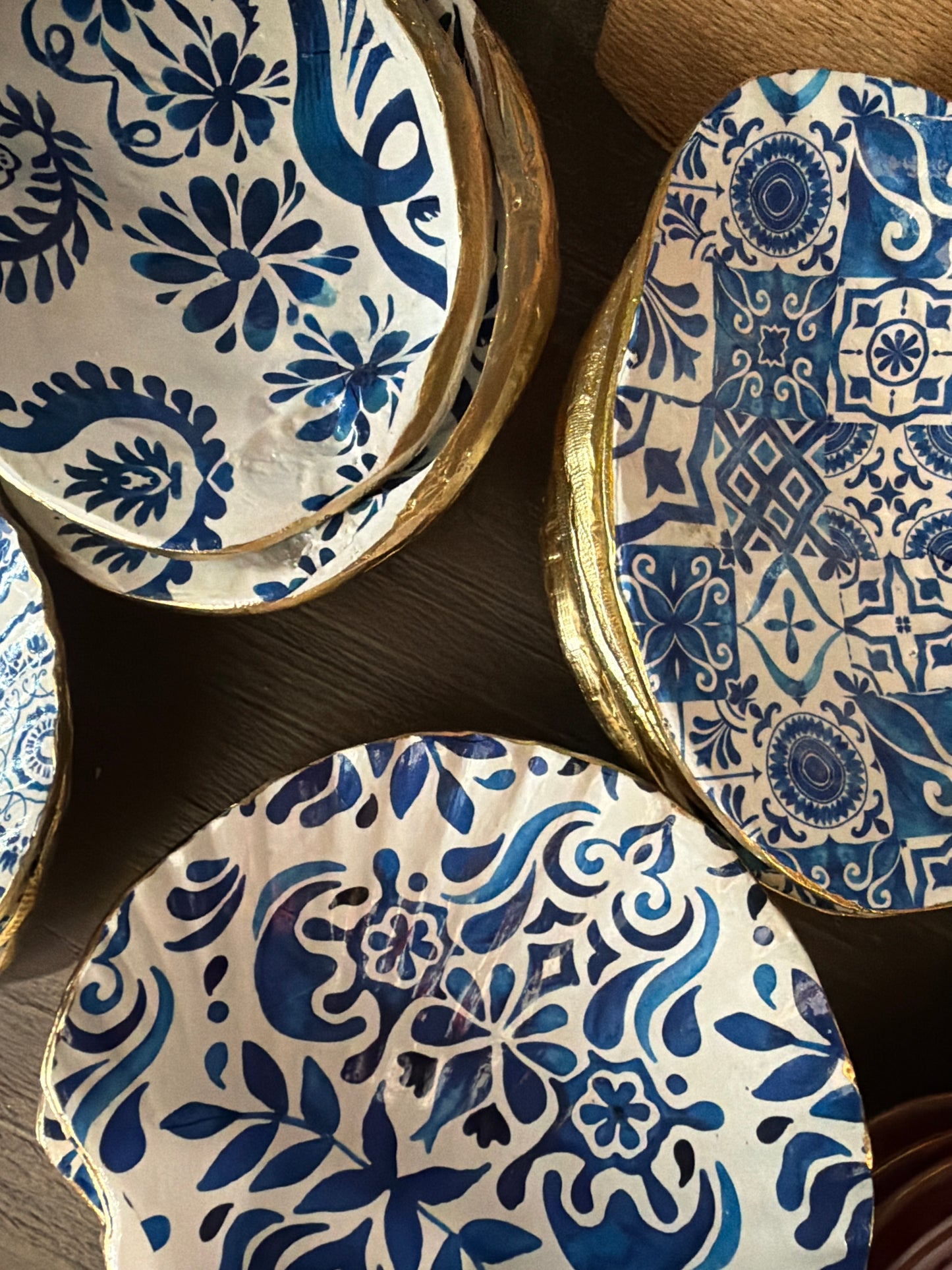 Blue + White Shells