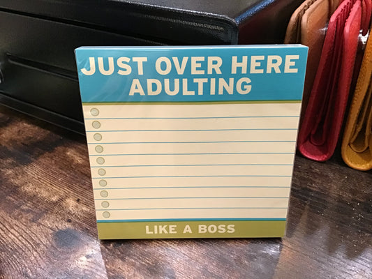 Just Over Here Adulting Note